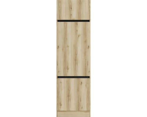 Vue de face d''un meuble de cuisine avec décor en bois