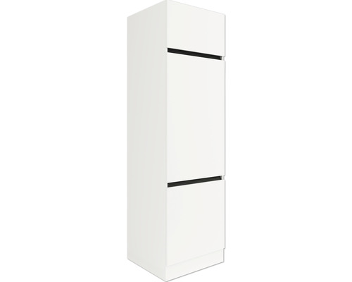 Meuble pour réfrigérateur encastrable 88 Optifit Luca932 60 x 57,1 x 206,8 cm façade blanc mat corps blanc