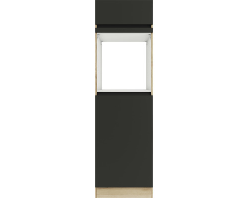 Caisson pour four/réfrigérateur encastrable de 88 Optifit Noah420 60 x 57,1 x 206,8 cm façade anthracite mat corps chêne sauvage