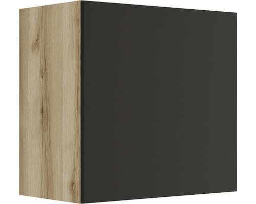 Armoire suspendue Optifit Noah420 60 x 34,6 x 57,6 cm façade anthracite mat corps chêne sauvage-0