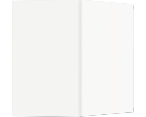 Meuble suspendu d'angle Optifit Luca932 60 x 34,6 x 57,6 cm façade blanc mat corps blanc