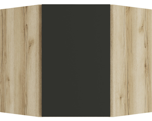 Façade d''armoire basse d''angle avec structure en bois