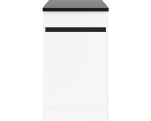 Meuble sous-évier Optifit Luca932 50 x 60 x 88 cm façade blanc mat corps blanc