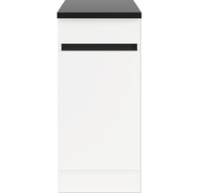 Meuble bas avec tiroir et porte pivotante Optifit Luca932 40 x 60 x 88 cm façade blanc mat corps blanc-thumb-2