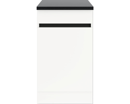 Meuble sous-lavabo avec un tiroir et un couvercle noir