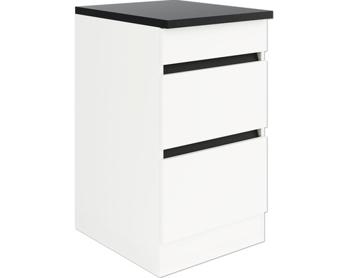 Unterschrank mit drei Schubladen und Arbeitsplatte