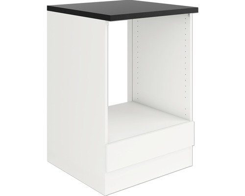 Meuble bas de cuisine avec tiroir et plan de travail noir