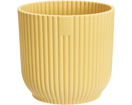 Cache-pot elho Vibes fold rond mini plastique Ø 9,3 cm h 8,8 cm jaune