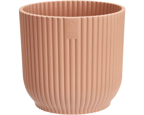 Übertopf elho Vibes fold rund mini Kunststoff Ø 11,1 cm H 10,5 cm rosa Eho Pflanztopf mit Rippenstruktur