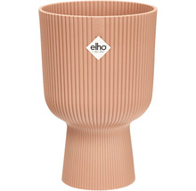 Pot de fleurs avec surface côtelée et logo Elho