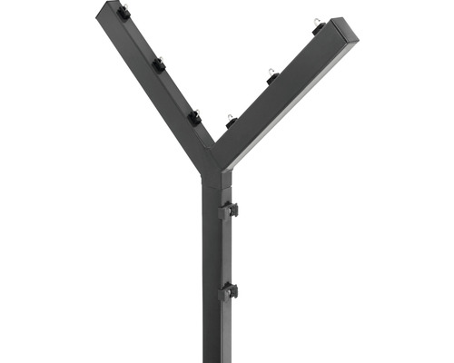 Rehausse de poteau en Y pour poteau 60 x 40 mm y compris 6 supports de fil et capuchon de poteau anthracite