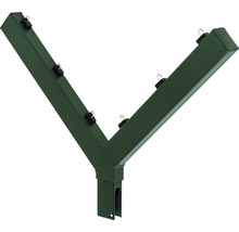 Rehausse de poteau en Y pour poteau 60 x 40 mm y compris 6 supports de fil et capuchon de poteau vert-thumb-1