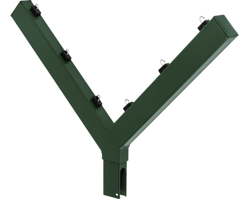 Support en Y pour étendoir à linge rotatif avec dispositif de suspension