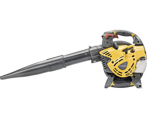 Gelber Laubbläser von Stiga zur Gartenpflege