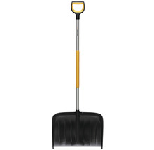 Schneeschaufel mit D-Griff und Aluminiumstiel