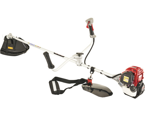 Débroussailleuse avec bandoulière pour une utilisation dans le jardin