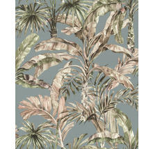 Papier peint intissé 485257 Florentine III palmiers bleu