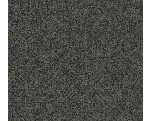 Vliestapete 38022-3 Cuba Barock schwarz grau Tapete mit floralem Muster