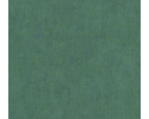 Papier peint intissé 38024-9 Cuba uni vert bleu Papier peint textile vert avec une légère structure