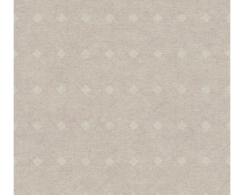 Papier peint intissé 38029-2 Cuba losanges beige rouge Papier peint avec motif tissé et motifs carrés