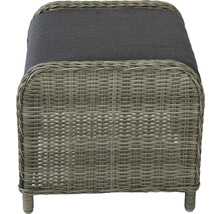 Tabouret de jardin en rotin avec coussin