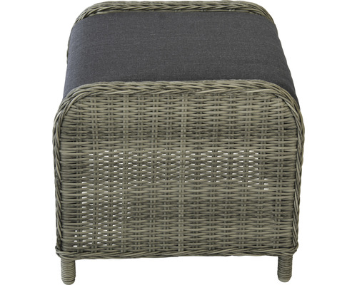 Tabouret de jardin en rotin avec coussin