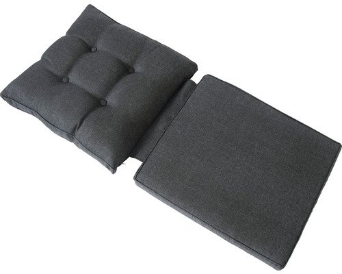 Coussin de chaise gris avec boutons