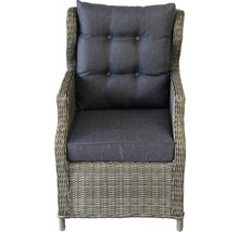 Fauteuil tressé avec coussins pour le jardin