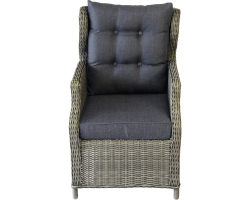 Fauteuil tressé avec coussins pour le jardin