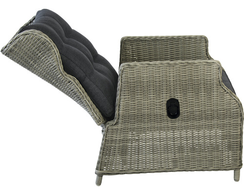 Coffre de rangement pour coussins de meubles de jardin en polyrotin avec coussins