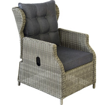 Fauteuil en rotin avec coussins gris pour le jardin