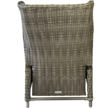 Vue arrière d''un fauteuil en rotin