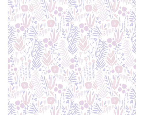 Papier peint intissé 38118-1 Little Love petites fleurs rose violet Motif continu avec des fleurs et des feuilles