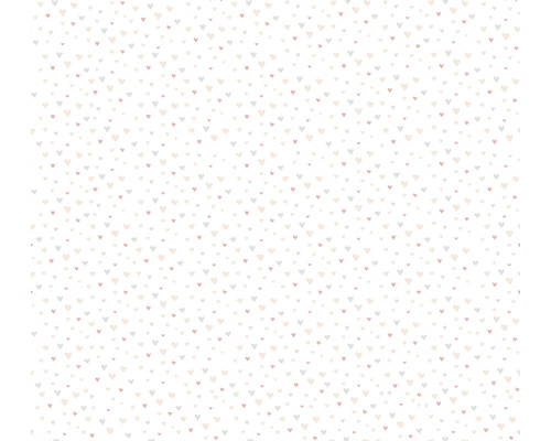 Papier peint intissé 38124-1 Little Love cœurs rose gris Papier peint à motif de cœurs