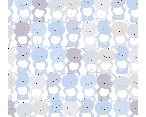 Vliestapete 38129-1 Little Love Bären blau grau Muster mit Teddybären