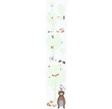 Tapete mit Waldtiermotiv, inklusive Bären, Füchsen, Eichhörnchen und Bäumen