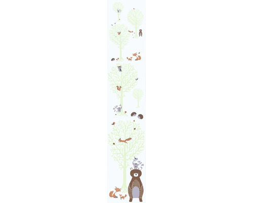 Tapete mit Waldtiermotiv, inklusive Bären, Füchsen, Eichhörnchen und Bäumen