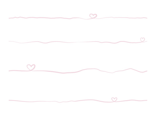 Papier peint intissé 38140-2 Little Love cœurs blanc rose Papier peint avec motif de lignes en forme de cœur