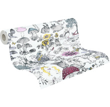 Vliestapete 38120-1 Little Love Tiere & Feen schwarz weiß