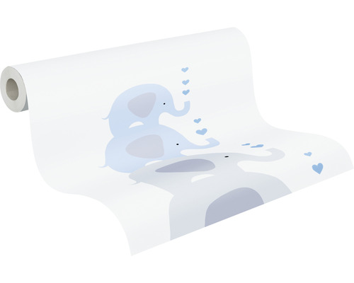 Tapetenrolle mit Elefantenmotiven und Herzchen