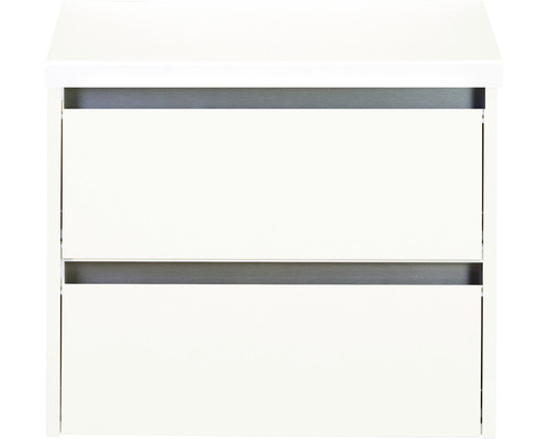 Waschtischunterschrank Sanox Dante BxHxT 60 x 53 cm x 45,7 cm Frontfarbe weiß hochglanz