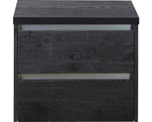 Meuble sous-vasque Sanox Dante couleur de façade black oak 60 x 53 x 45,7 cm