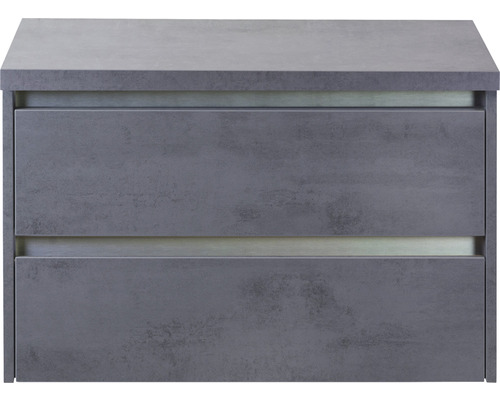 Waschtischunterschrank Sanox Dante BxHxT 80 x 53 cm x 45,7 cm Frontfarbe beton anthrazit Waschtischunterschrank Sanox Dante BxHxT 80 x 53 cm x 45,7 cm Frontfarbe beton anthrazit