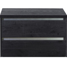 Waschtischunterschrank Sanox Dante BxHxT 80 x 53 cm x 45,7 cm Frontfarbe black oak
