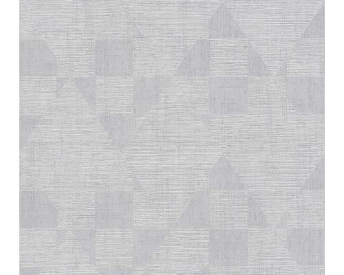Papier peint intissé 38196-1 Titanium 3 motif rétro gris Papier peint avec motif géométrique de carrés et de triangles