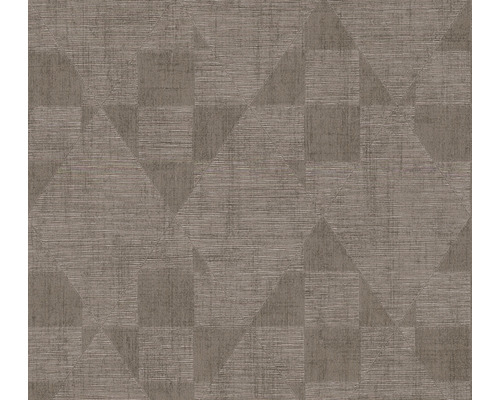 Papier peint intissé 38196-4 Titanium 3 motif rétro marron Papier peint avec motif géométrique de triangles et de carrés