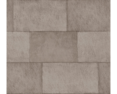 Papier peint intissé 38201-3 Titanium 3 ouvrage de maçonnerie marron Papier peint à motif de pierre pour l''intérieur