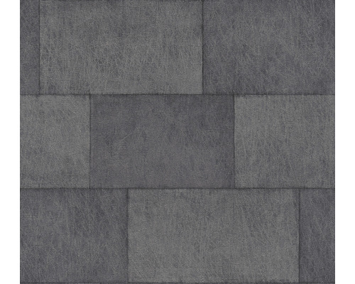 Papier peint intissé 38201-6 Titanium 3 ouvrage de maçonnerie noir gris