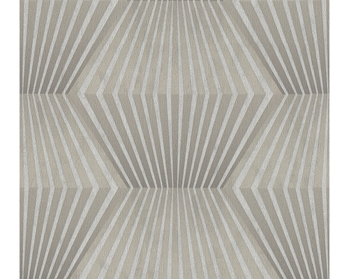 Papier peint intissé 38204-3 Titanium 3 Art-Deco-motif gris Papier peint à rayures géométriques