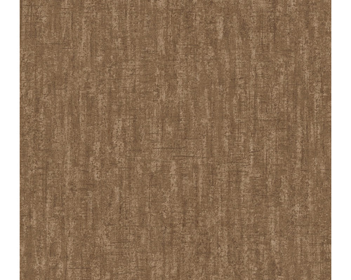 Papier peint intissé 38205-3 Titanium 3 uni marron Vue détaillée d''un papier peint structuré brun.